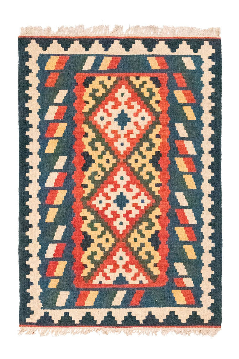 Kelimský koberec - Orientální - 124 x 80 cm - oranžová