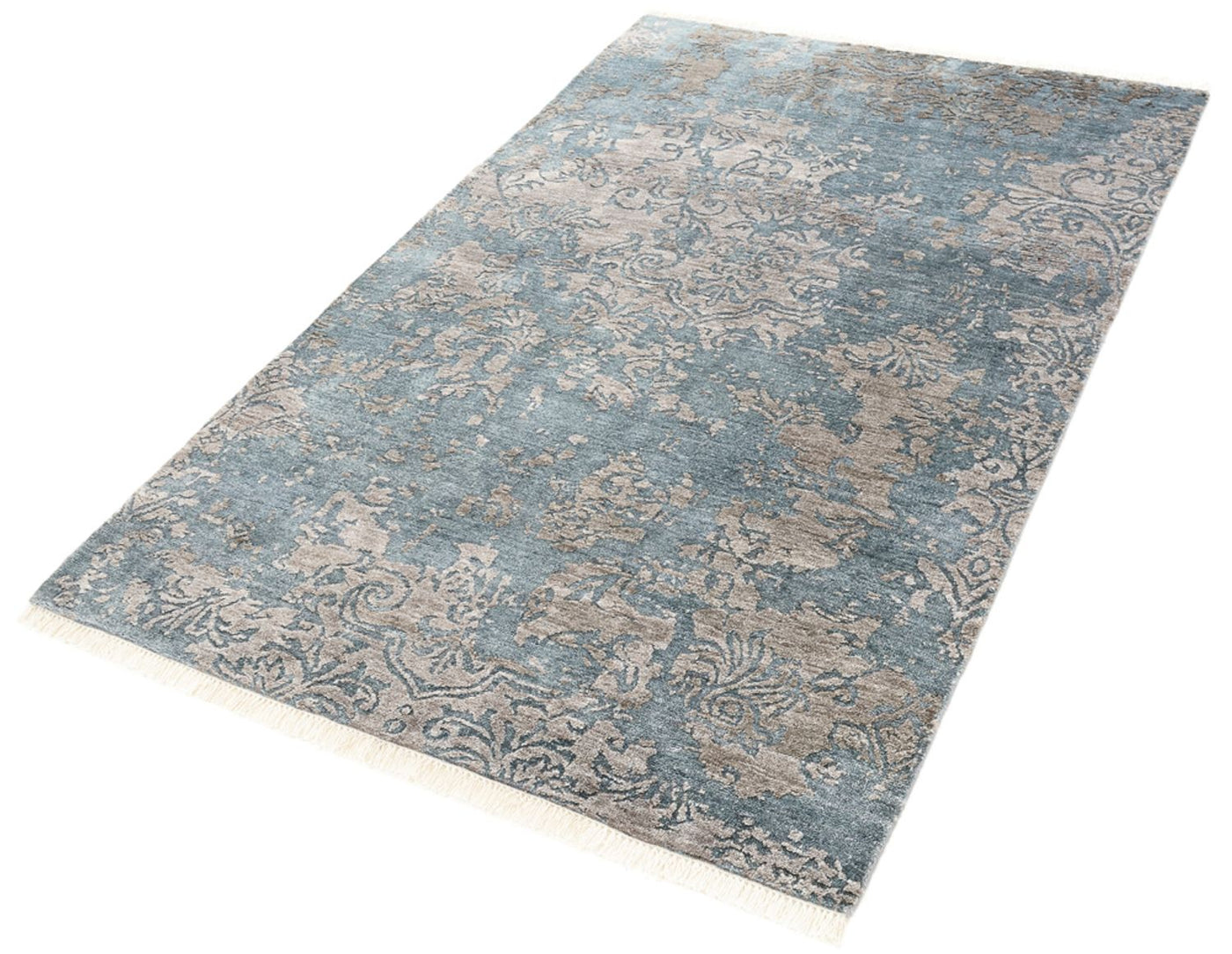 Designer Teppich - 177 x 121 cm - seeblau