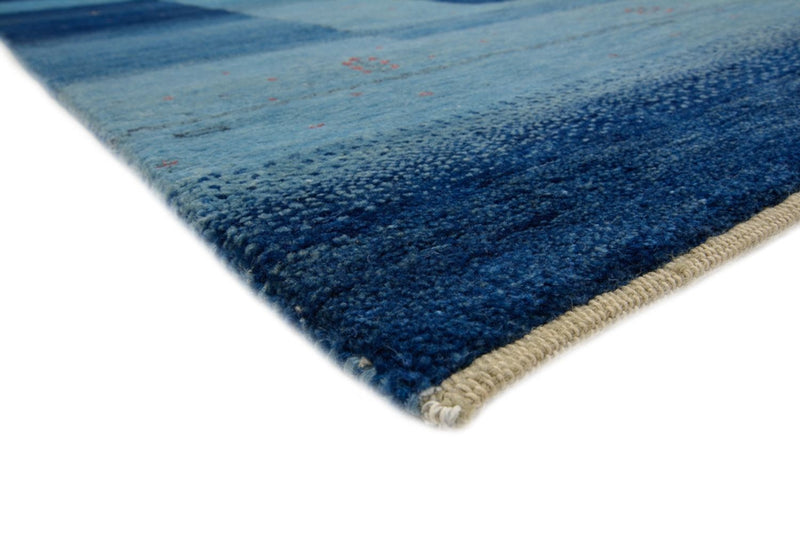 Gabbeh koberec - Loribaft Indus - 241 x 175 cm - modrá