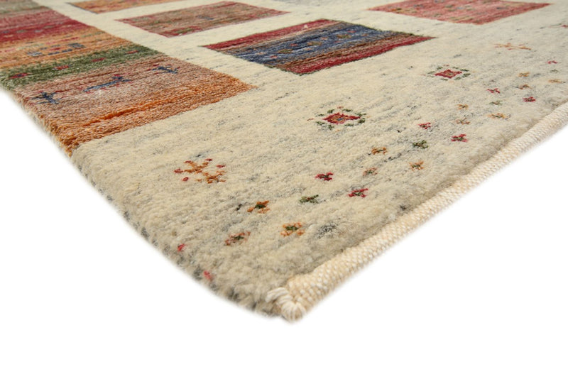 Gabbeh koberec - Loribaft Indus - 207 x 158 cm - tmavě béžová