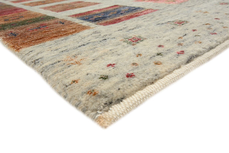 Gabbeh koberec - Loribaft Indus - 242 x 177 cm - tmavě béžová