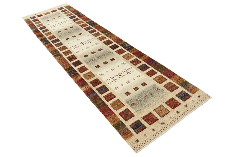 Runner Gabbeh koberec - Loribaft Indus - 298 x 84 cm - vícebarevné