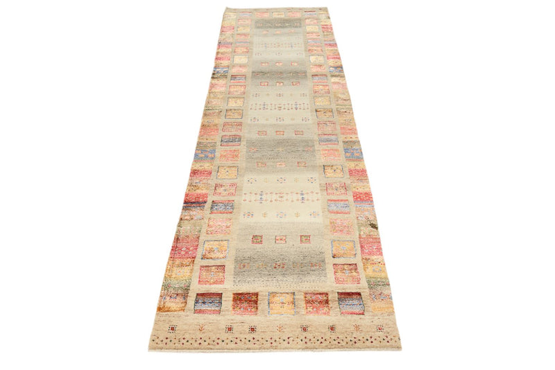 Runner Gabbeh koberec - Loribaft Indus - 298 x 84 cm - vícebarevné
