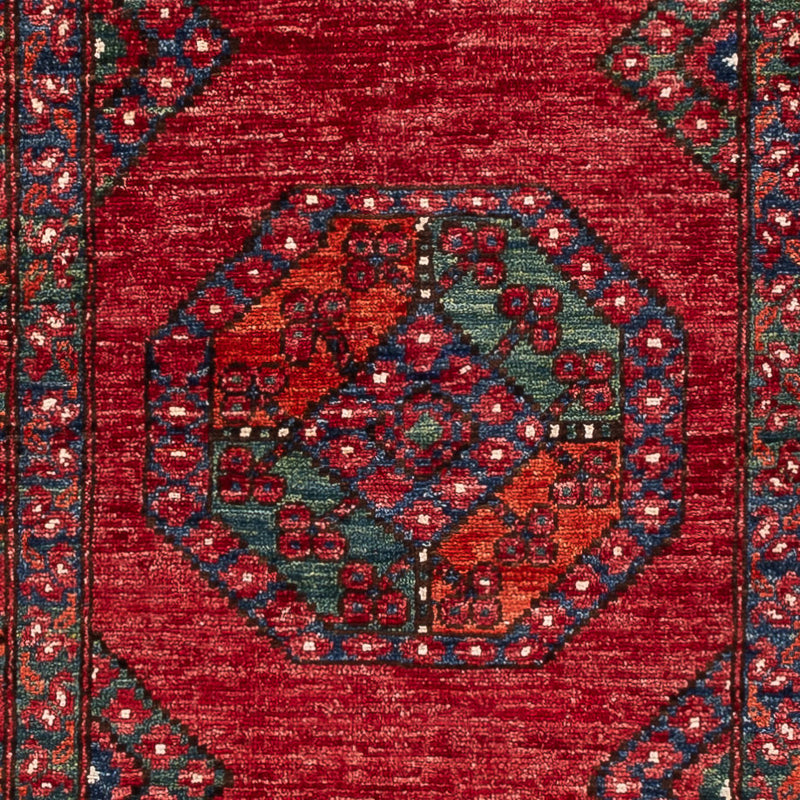 Runner Afghánský koberec - Kunduz - 291 x 87 cm - červená