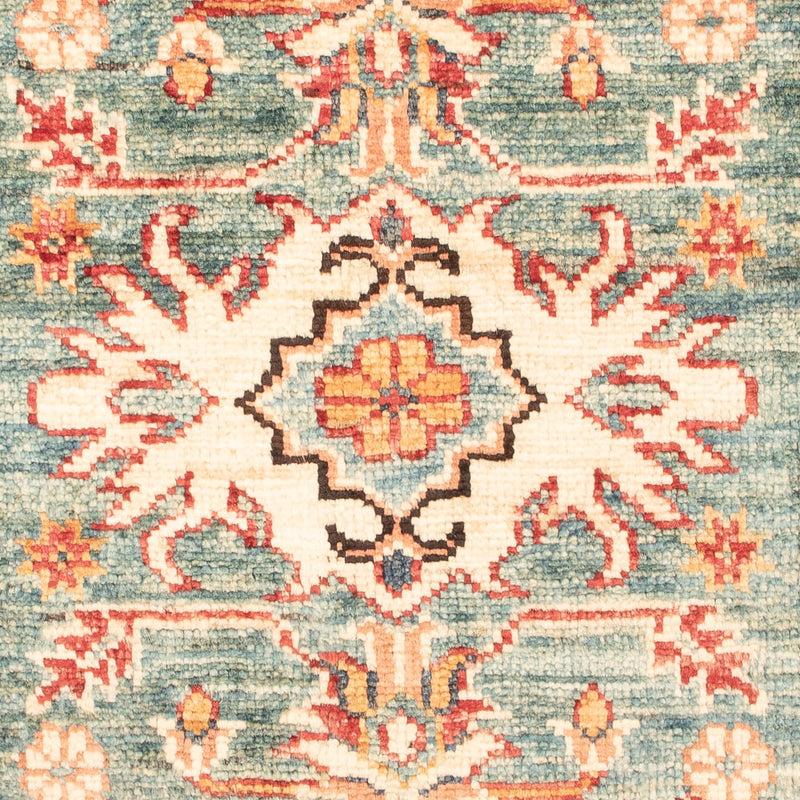 Kazak Koberec 59x91cm - Orientální koberec - světle zelená