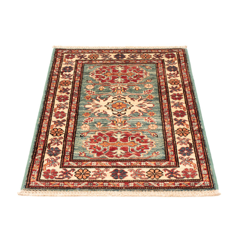 Kazak Koberec 59x91cm - Orientální koberec - světle zelená