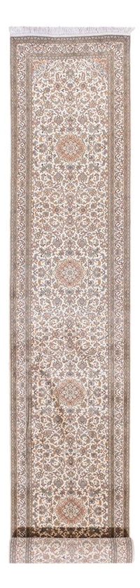 Koberec z kašmírského hedvábí 79x480cm - Orientální koberec - krémová – product image