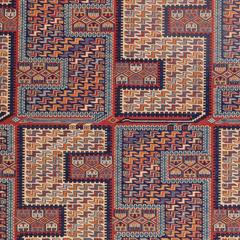Kelimský koberec - Orientální - Soumak - 217 x 157 cm - vícebarevné