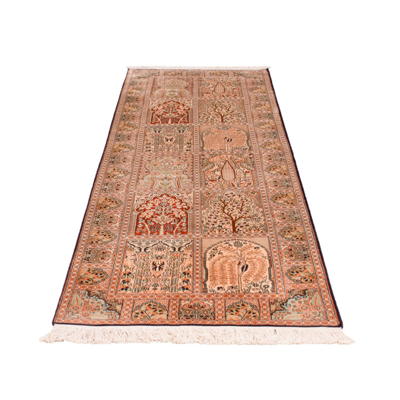 Kašmírské hedvábí Koberec 79x259cm - Orientální koberec - béžová