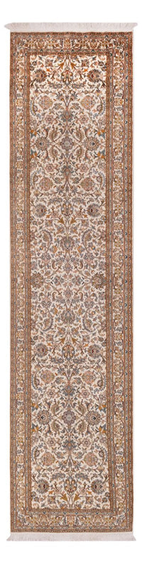 Koberec z kašmírského hedvábí 76x325cm - Orientální koberec - béžová – product image