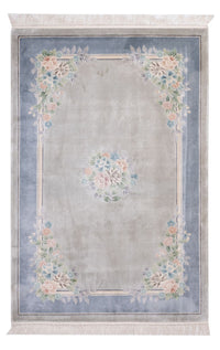 Hedvábný koberec - Čínské hedvábí - 185 x 123 cm - šedá – product image