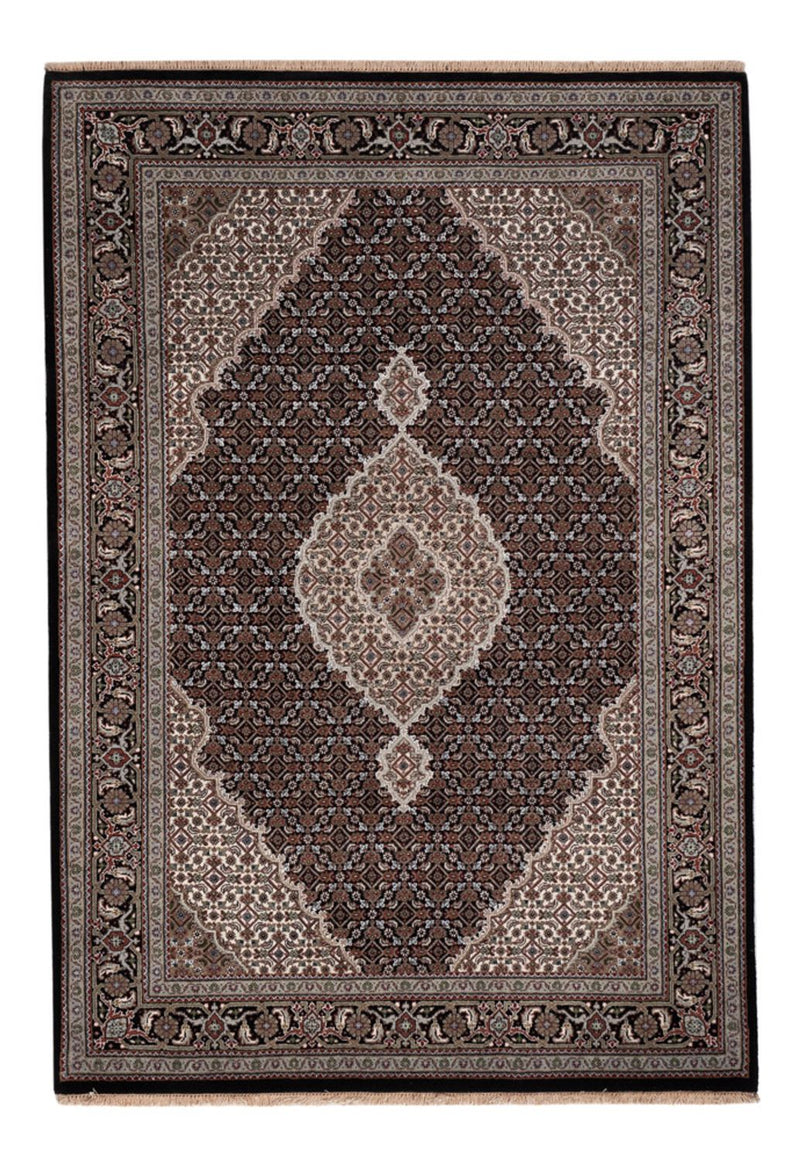 Orientální koberec - Tabríz - 205 x 143 cm - tmavě šedá