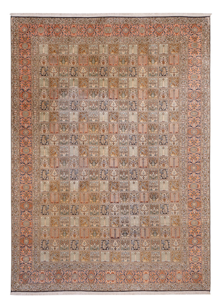 Kašmírské hedvábí Koberec 275x377cm - Orientální koberec