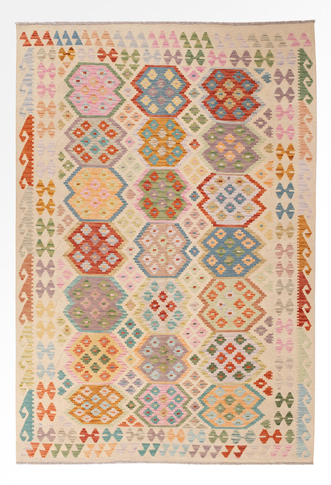 Kilim Maimana Koberec 258x176cm - Vlněný koberec