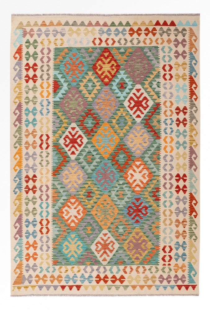 Kilim Maimana Koberec 252x171cm - Vlněný koberec