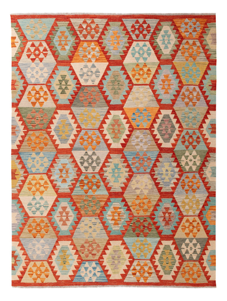 Kilim Maimana Koberec 241x178cm - Vlněný koberec