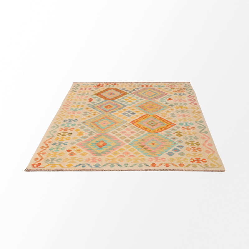 Kilim Maimana Koberec 208x145cm - Vlněný koberec