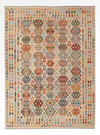 Kelimský koberec - Splash - 338 x 252 cm - barevné – product image