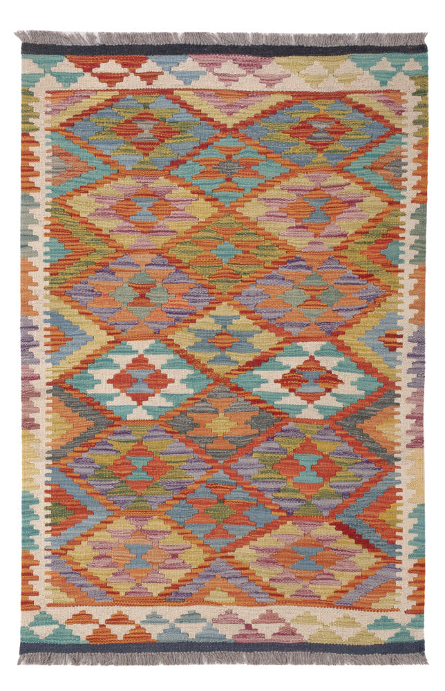 Kilim Maimana Koberec 122x83cm - Vlněný koberec