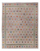 Kelimský koberec - Splash - 343 x 264 cm - šedá