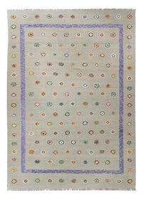 Kelimský koberec - Splash - 357 x 256 cm - šedá – product image