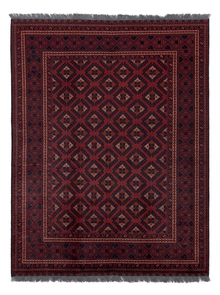 Afghánský koberec - 195 x 147 cm - červená