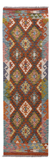 Kilim Maimana Koberec 60x202cm - Vlněný koberec - Běhoun / Vícebarevný / 60 x 202 cm Běhoun