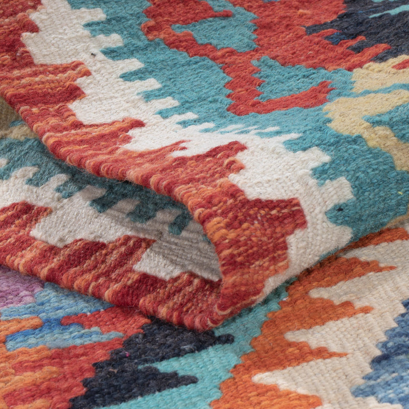 Kilim Maimana Koberec 203x73cm - Vlněný koberec