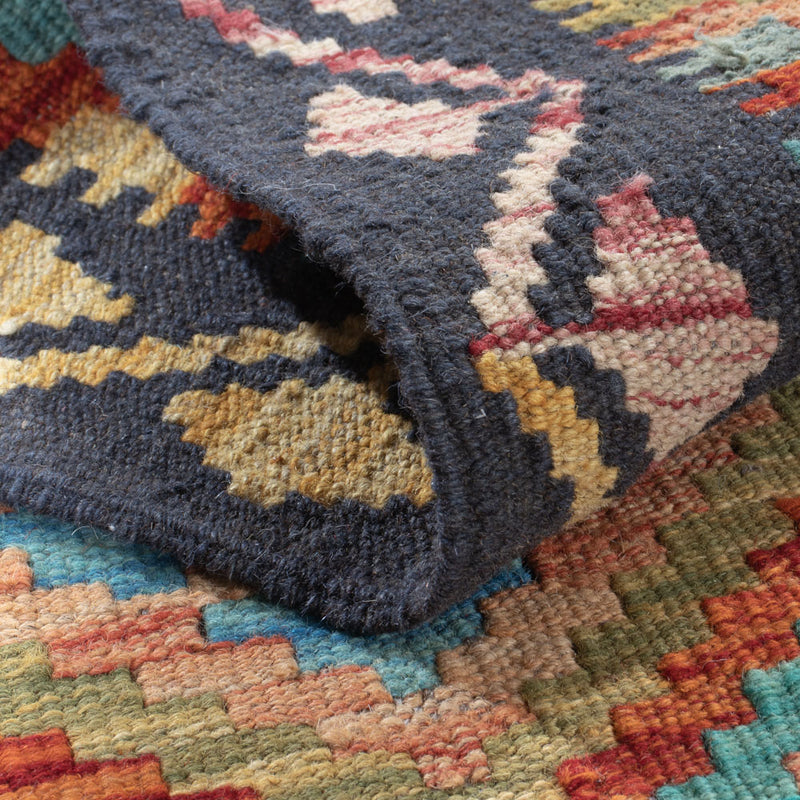 Kilim Maimana Koberec 203x58cm - Vlněný koberec