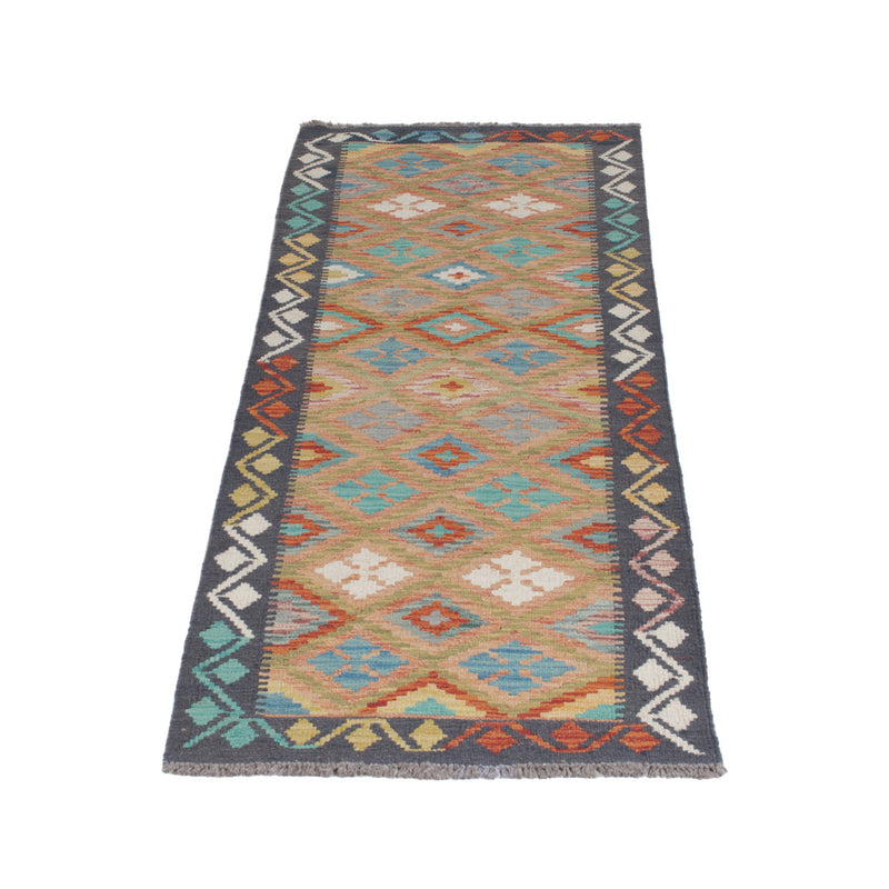 Kilim Maimana Koberec 203x58cm - Vlněný koberec