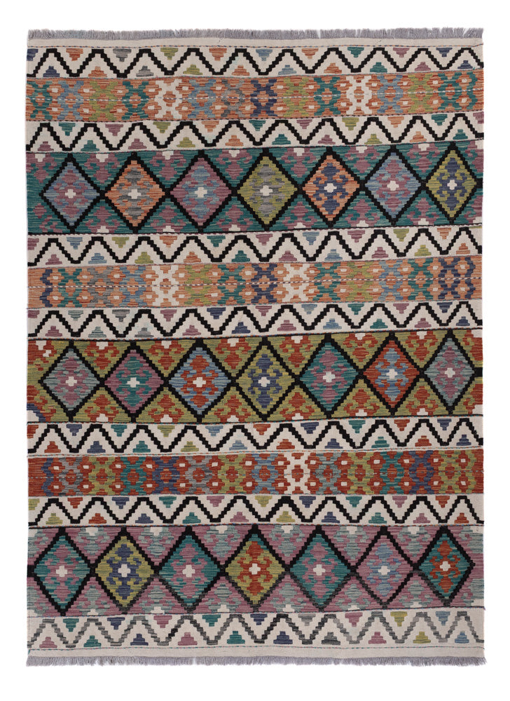 Kilim Maimana Koberec 176x236cm - Vlněný koberec - vícebarevný