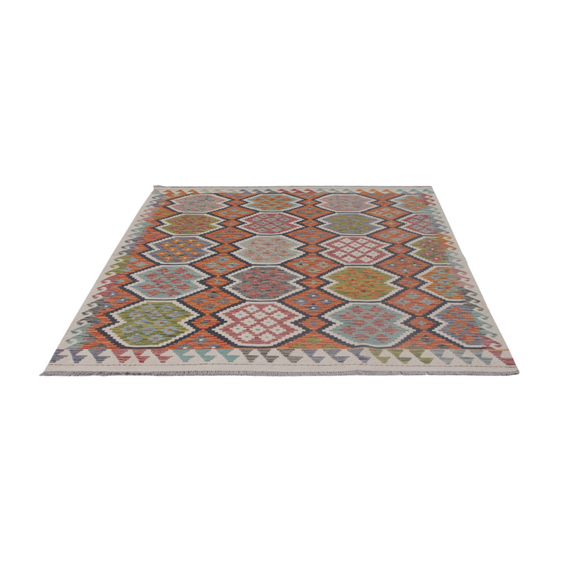 Kilim Maimana Koberec 155x192cm - Vlněný koberec - vícebarevný