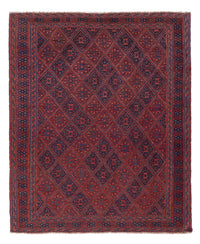 Kelimský koberec - Orientální - 194 x 159 cm - tmavě červená – product image