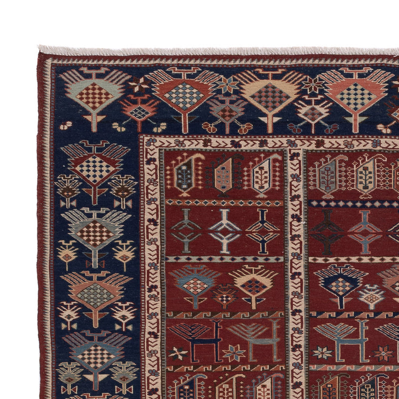 Kelimský koberec - Orientální - Soumak - 236 x 178 cm - rezavá