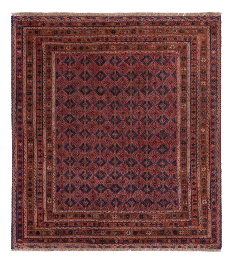 Afghánský kilim Koberec 168x190cm - tmavě červená
