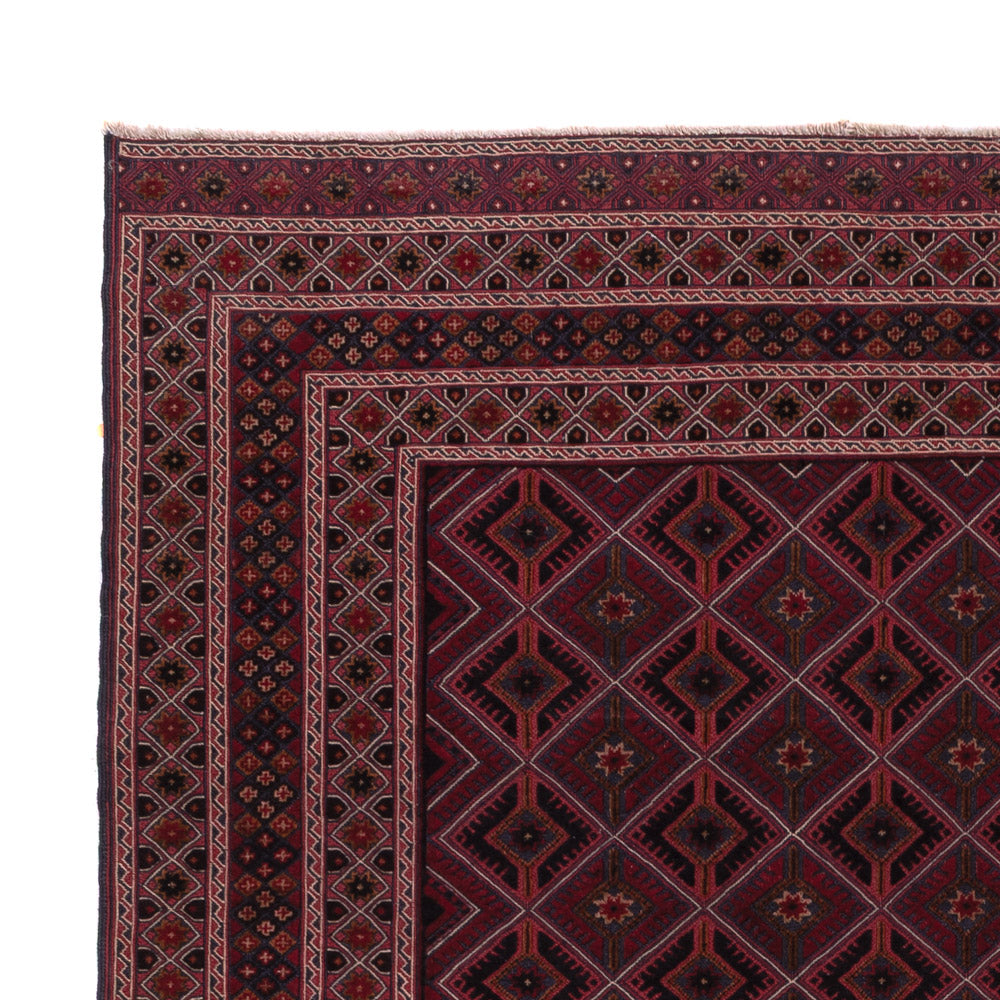 Afghánský kilim Koberec 159x208cm - tmavě červená