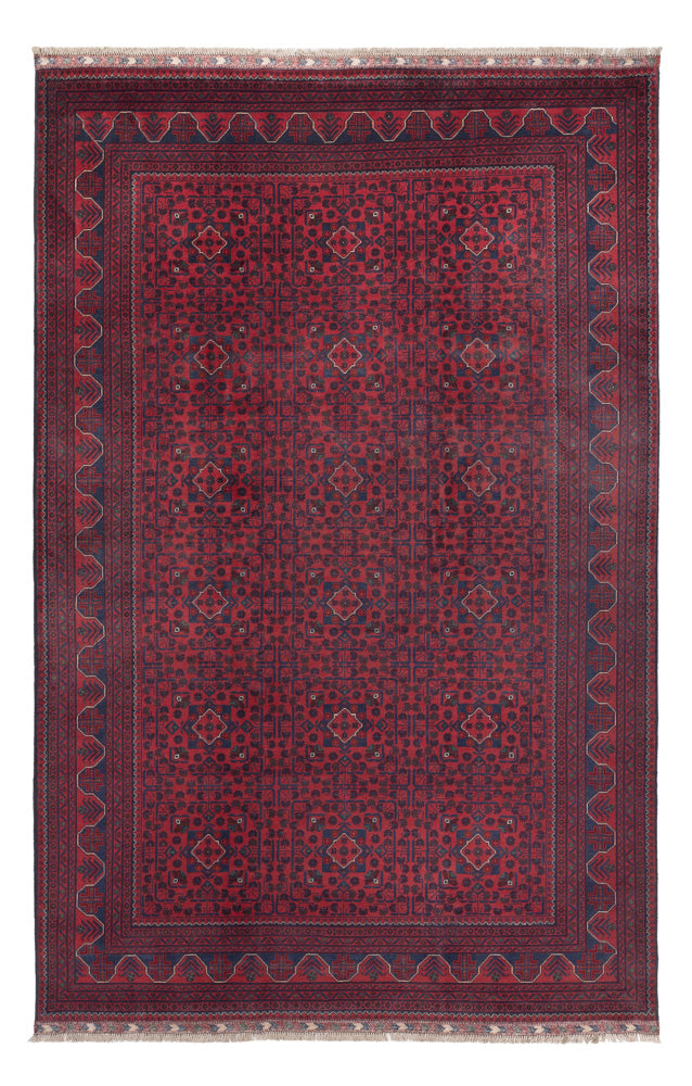 Afghánský koberec - Kunduz - 301 x 200 cm - tmavě červená