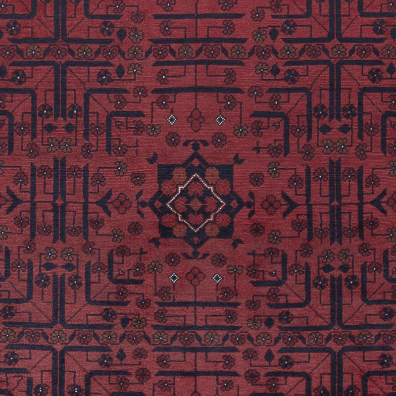 Afghánský koberec 198x288cm - Orientální koberec - tmavě červená