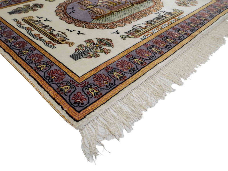 Čínské hedvábí Koberec 121x95cm - Orientální koberec