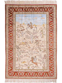 Čínské hedvábí Koberec 123x178cm - Orientální koberec – product image