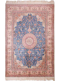 Hedvábný koberec - Čínské hedvábí - 192 x 123 cm - modrá – product image