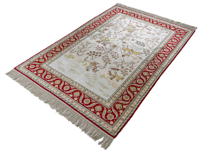 Čínské hedvábí Koberec 183x124cm - Orientální koberec