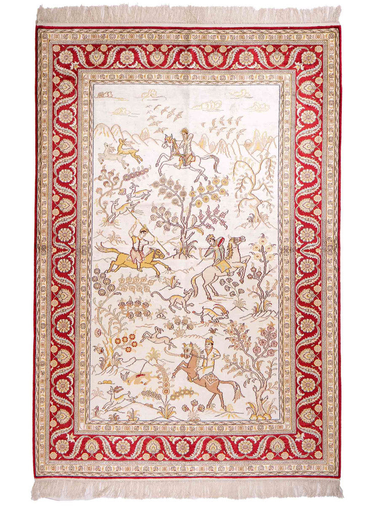 Čínské hedvábí Koberec 127x185cm - Orientální koberec