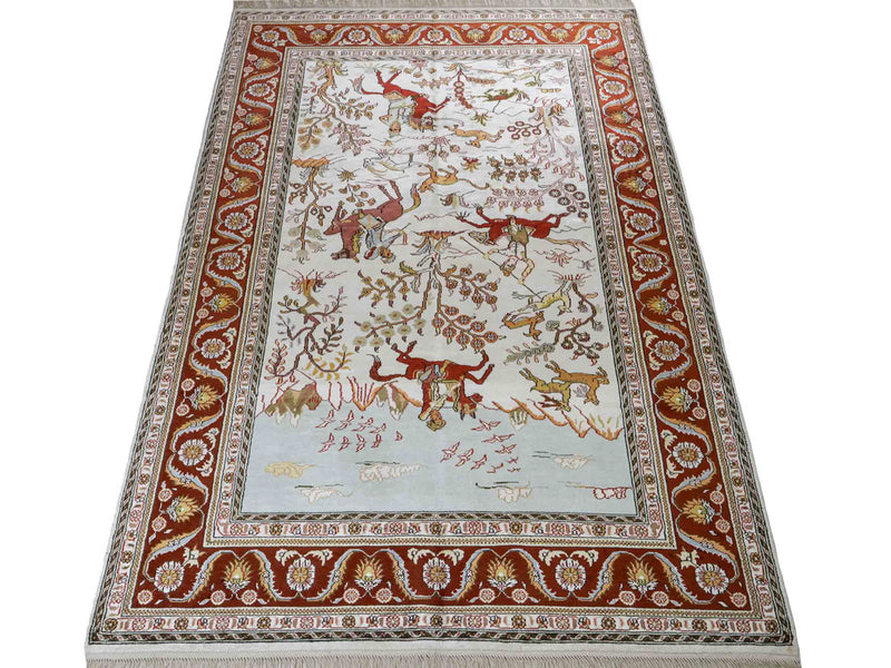 Čínské hedvábí Koberec 184x125cm - Orientální koberec