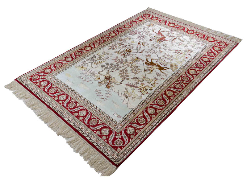 Čínské hedvábí Koberec 185x124cm - Orientální koberec