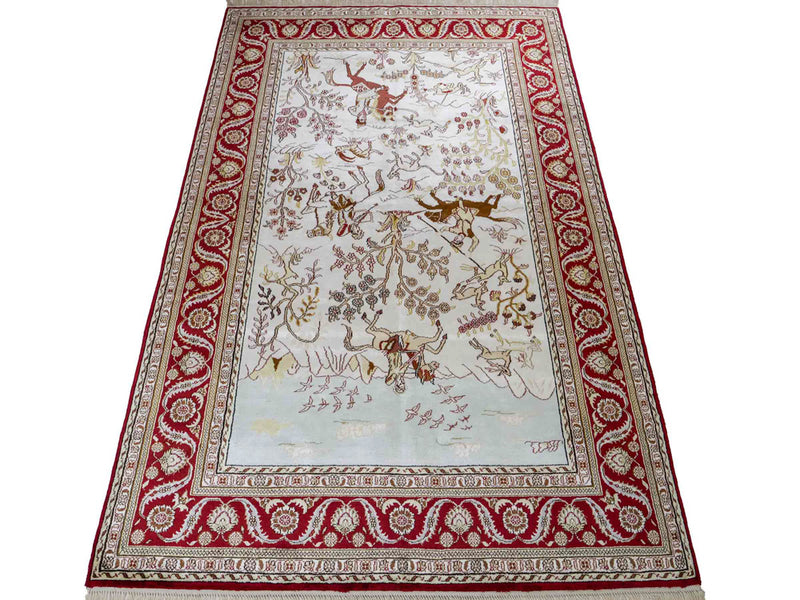 Čínské hedvábí Koberec 185x124cm - Orientální koberec