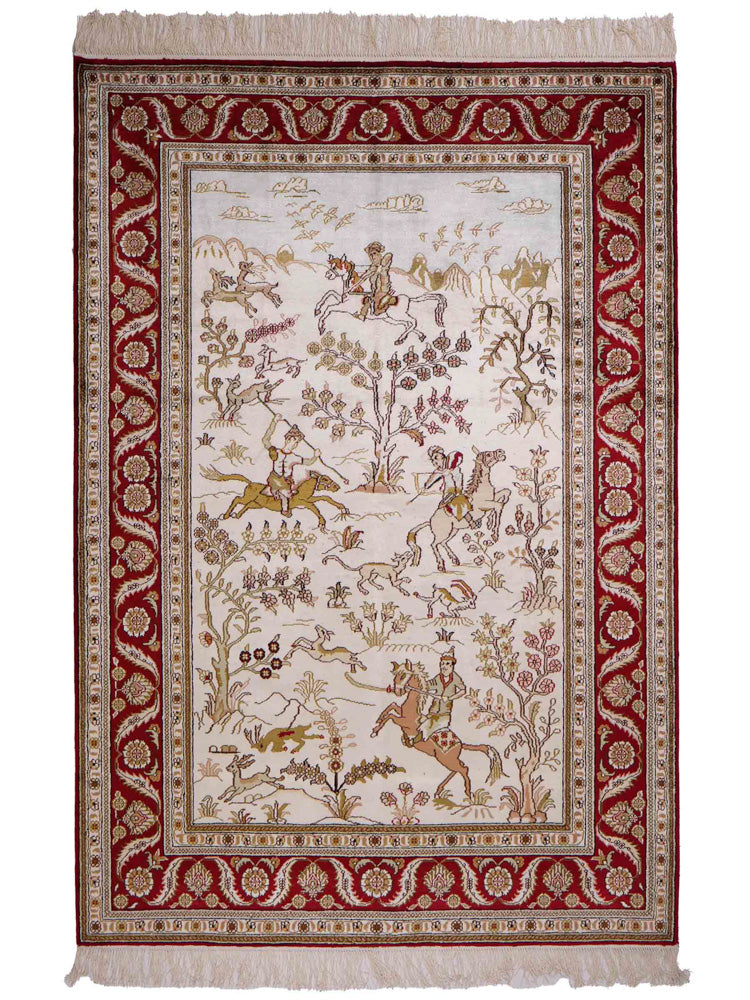 Čínské hedvábí Koberec 183x126cm - Orientální koberec