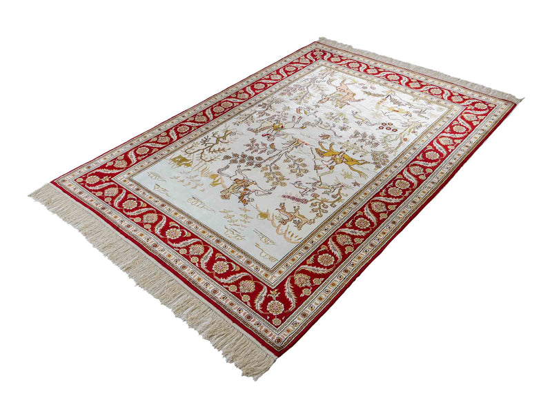 Čínské hedvábí Koberec 183x126cm - Orientální koberec