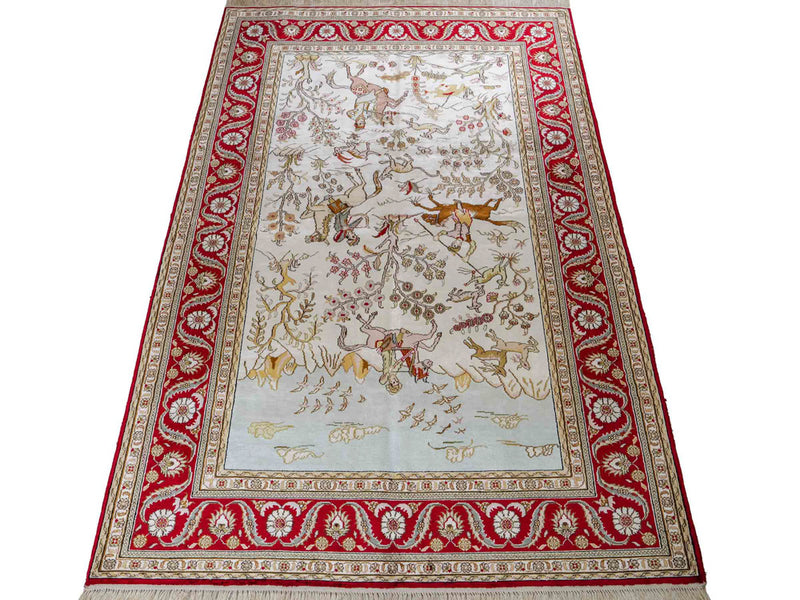 Čínské hedvábí Koberec 185x126cm - Orientální koberec