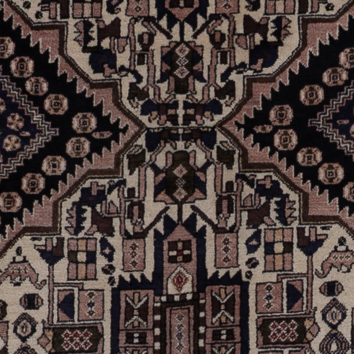 Perský koberec - Nomádský - 210 x 152 cm - tmavě béžová
